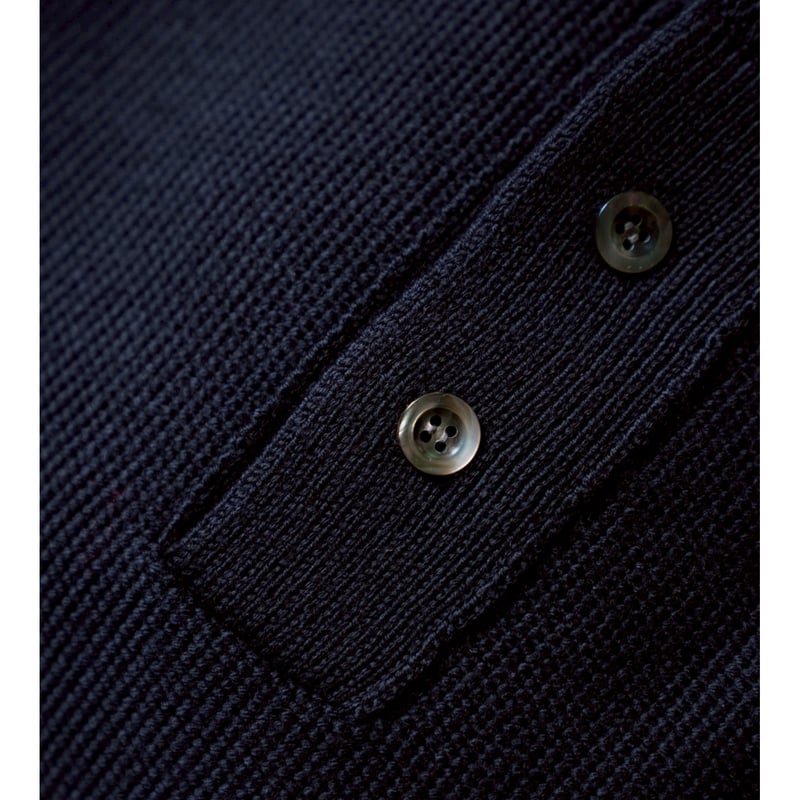 Olde H & Daughter WOOSTED WOOL HENLEY NECK P/O