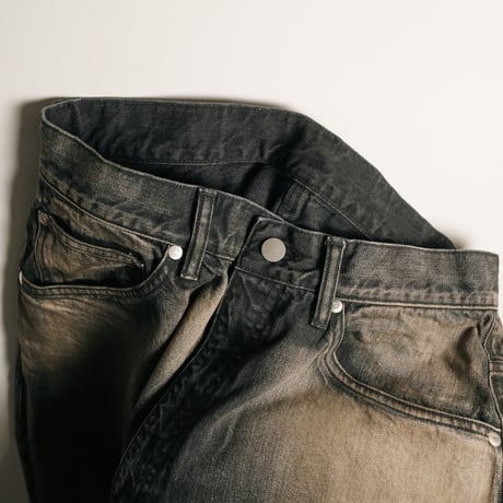 ANCELLM AGING WIDE DENIM 5P PANTS