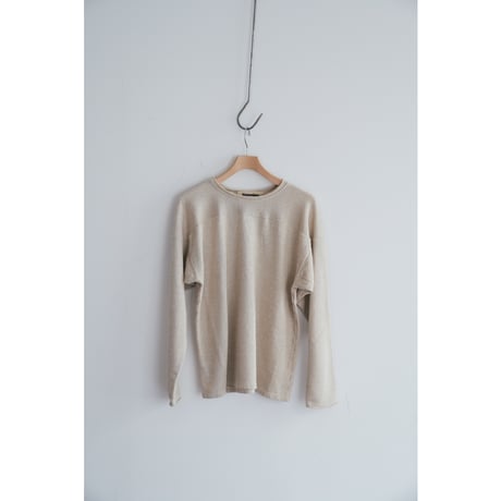 slopeslow  Cotton/Linen Light French terry Crew Neck