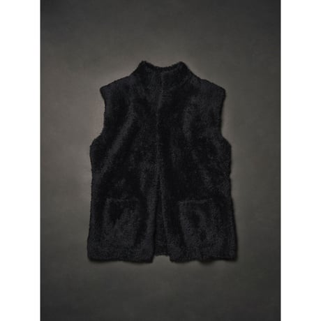 walenode Ex. Royal baby alpaca Hand spinning fur Vest