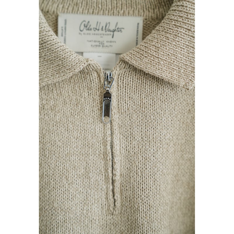 Olde H & Daughter SILK COTTON BOAT NECK/HALF Z