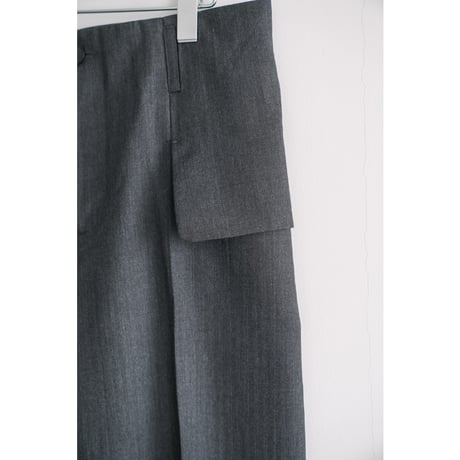 LEA BOBERG FLAP POCKET TRS  - JAPANESE HERRINGBONE WOOL