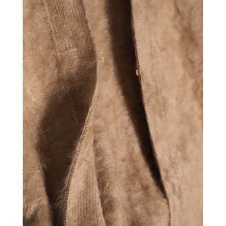 Olde H & Daughter Ex. FUR CASHMERE N/B VEST