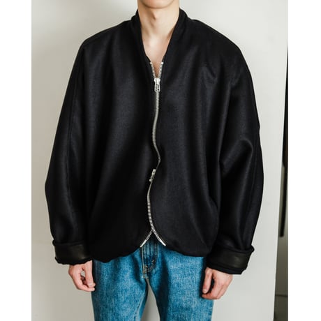 【26AW受注】Human Beings.  "Figured Bomber Jacket"-粘土-