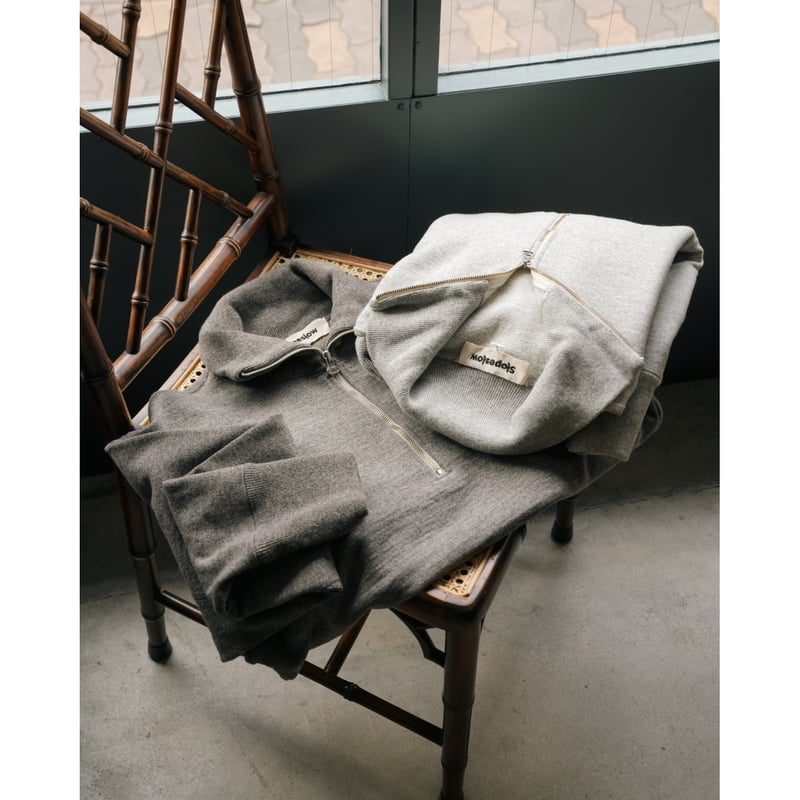 Slopeslow Ex.WOOL FRENCH TERRY HALF ZIP SWEATSH