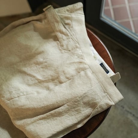 MAATEE&SONS Ex. ITALIAN 生HEMP GABARDINE TROUSERS