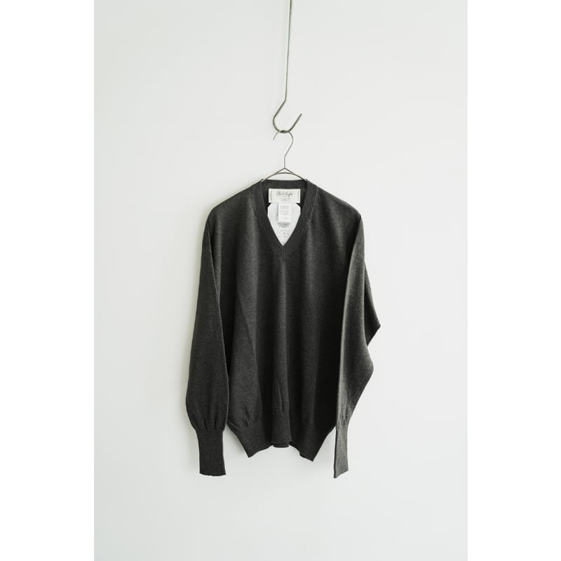 Olde H&Daughter LINEN SILK PLAIN STITCH V NECK
