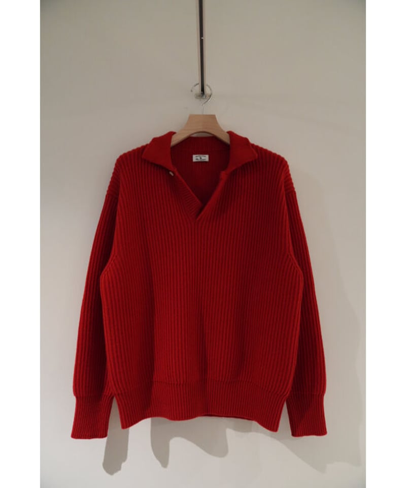 MAATEE&SONS カシミヤ ローゲージ スキッパー ポロ MAATEE&SONS