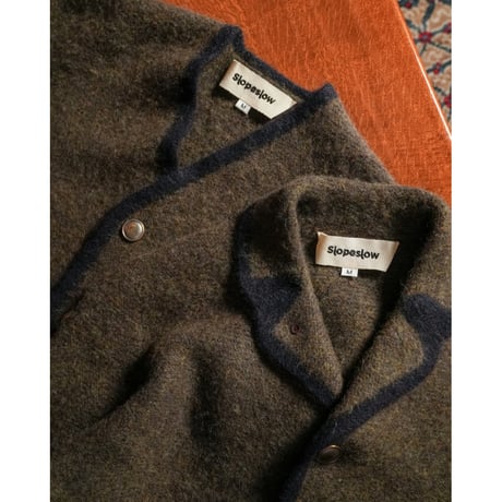 slopeslow BOILED CASHMERE SHETLAND V NECK JK