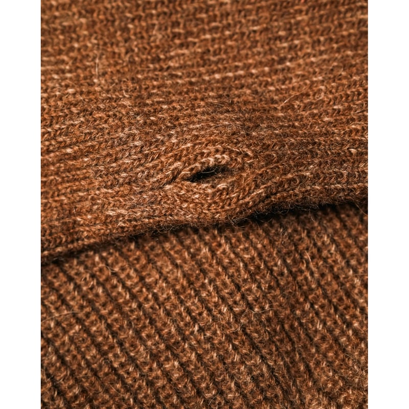 RBALPACA-CASHMERE/MINK 畦ひょっとこ起毛ZIP VEST MAATEE&SONS RBALPACA-CASHMERE/MINK 畦ひょっとこ起毛ZIP