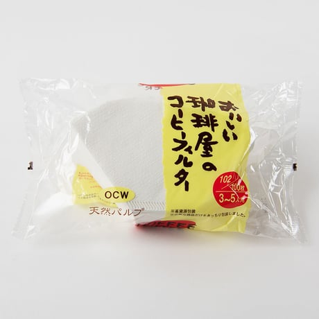 コーヒーペーパーフィルター（3-5杯用×100枚）