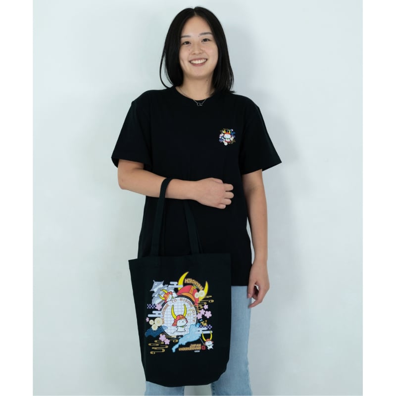 彦根市 マンホールトートバッグ（ひこにゃん）ブラック | JAPAN