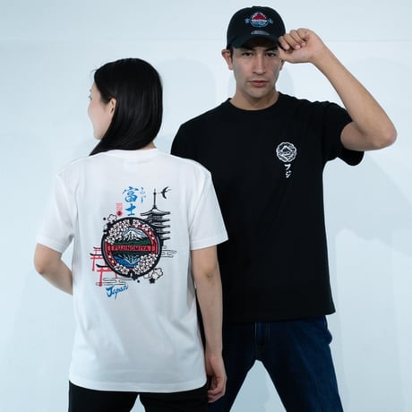 富士宮市 マンホールTシャツ（富士と桜）