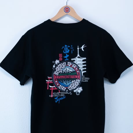 富士宮市 マンホールTシャツ（富士と桜）