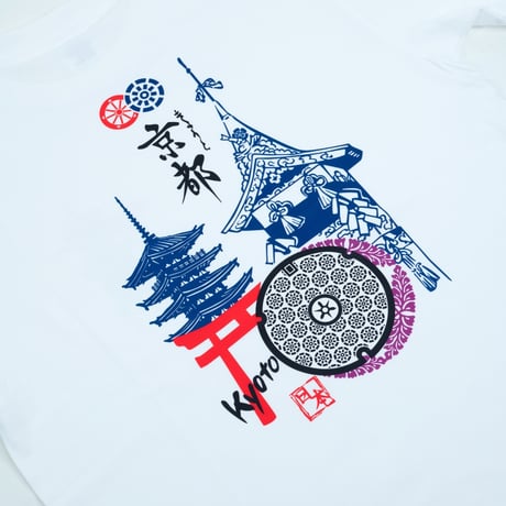 京都市 マンホールTシャツ（京の街並み）