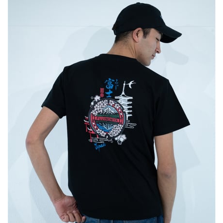 富士宮市 マンホールTシャツ（富士と桜）