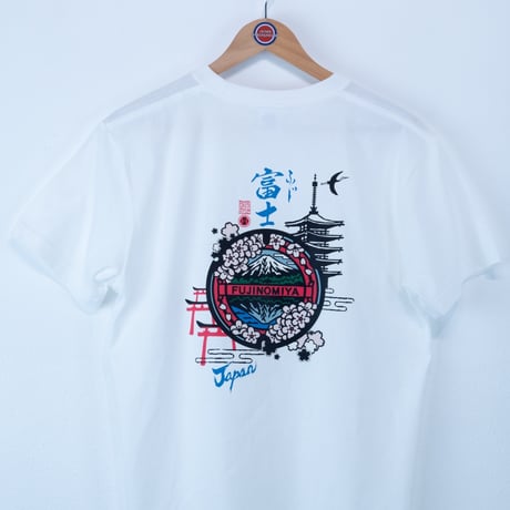 富士宮市 マンホールTシャツ（富士と桜）