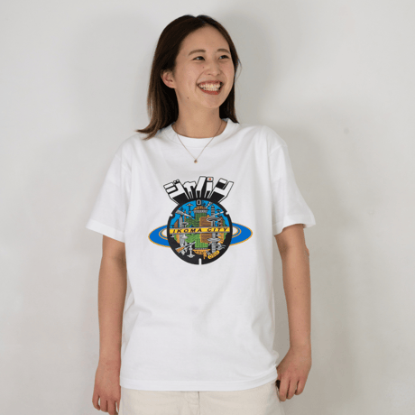 生駒市 マンホールTシャツ（未来都市）
