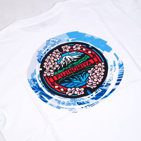 富士宮市 マンホールTシャツ（波）