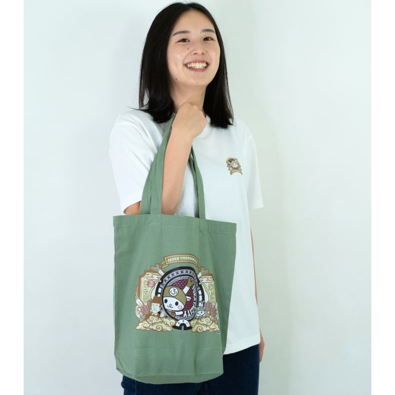 深谷市 マンホールトートバッグ（ふっかちゃん） リーフグリーン