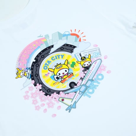 東京都大田区 マンホールTシャツ（はねぴょん）
