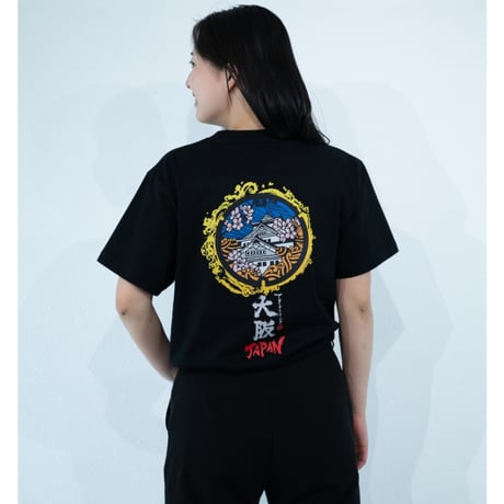 大阪市 マンホールTシャツ（ブラック）