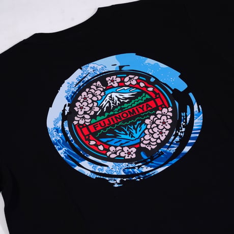 富士宮市 マンホールTシャツ（波）