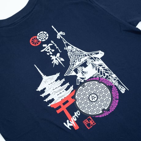 京都市 マンホールTシャツ（京の街並み）
