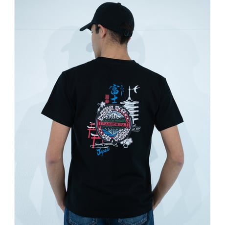富士宮市 マンホールTシャツ（富士と桜）