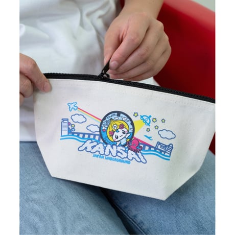田尻町 マンホールキャンバスポーチ（たじりっち）