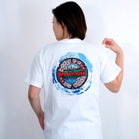 富士宮市 マンホールTシャツ（波）