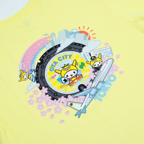 東京都大田区 マンホールTシャツ（はねぴょん）