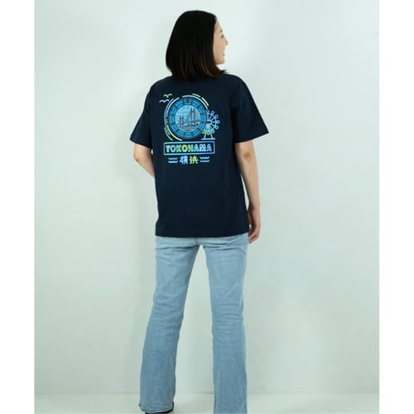 横浜市 マンホールTシャツ（ブルーライト）