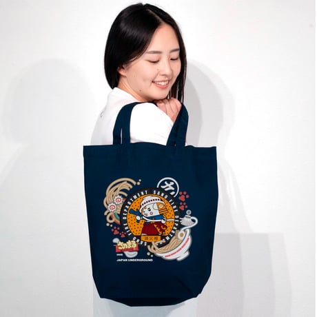 佐野市 マンホールトートバッグ（火消しさのまる） ネイビー