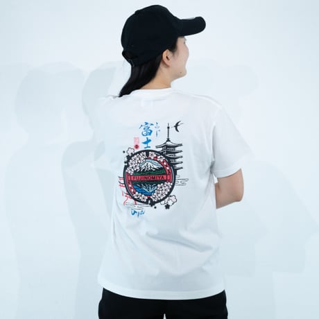 富士宮市 マンホールTシャツ（富士と桜）