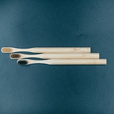 bamboo歯ブラシ　ブラウン＆ベージュ&チャコール ストック20本セット
