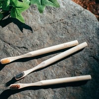 bamboo歯ブラシ　ブラウン＆ベージュ&チャコール ストック20本セット