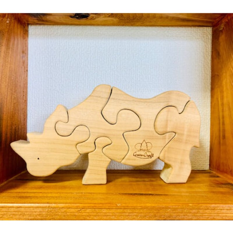 アフリカ動物3点セットA（さい、きりん、バオバブの木） | GREEEN CRAFT