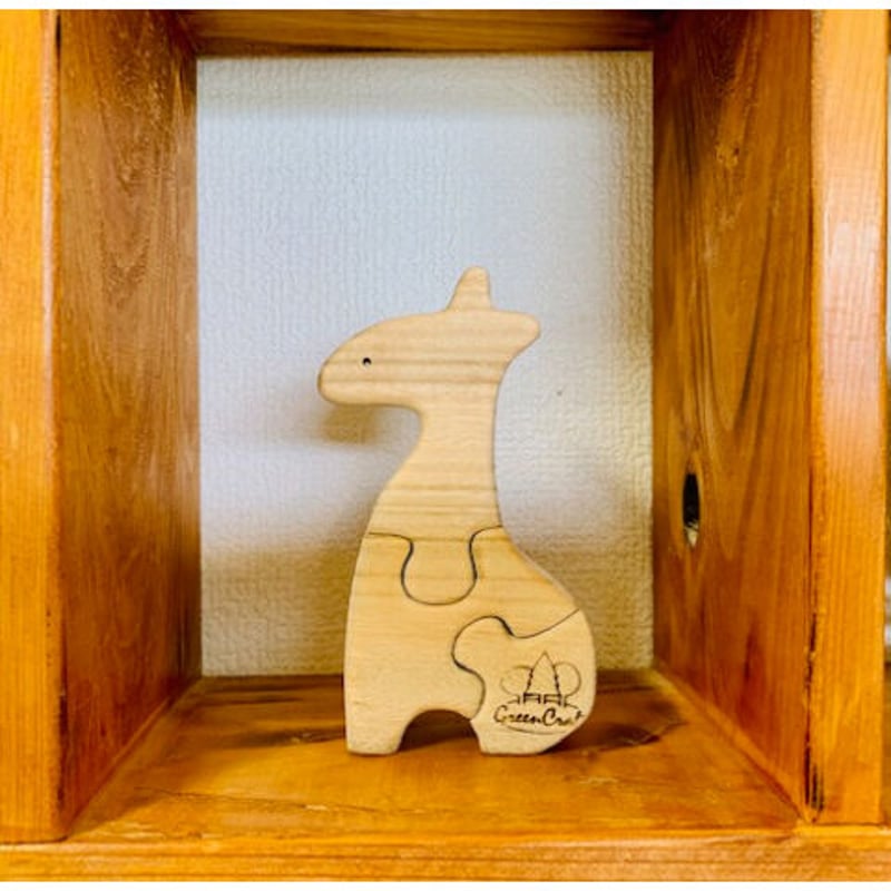 アフリカ動物3点セットA（さい、きりん、バオバブの木） | GREEEN CRAFT