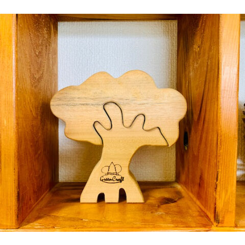 アフリカ動物3点セットB(ぞう、きりん、バオバブの木） | GREEEN CRAFT