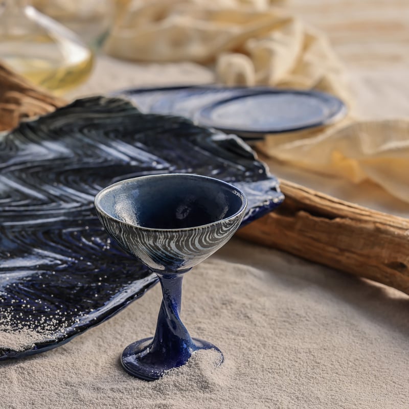 夜明け ワインカップ 高杯 酒器 | クラフト工房 Lazuli