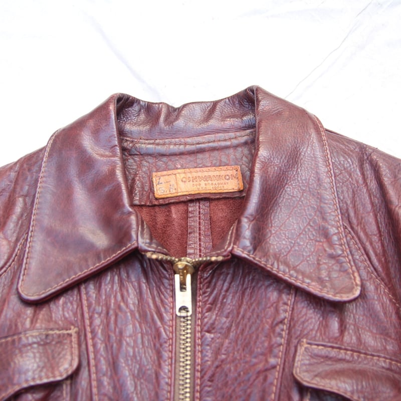 1970s Oshwahkon Leather Jacket/Eagle | archeolo 1970s Oshwahkon Leather Jacket/Eagle | archeolo