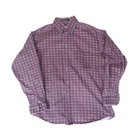 1990's Club Room L/S Cotton Shirts / Pattern