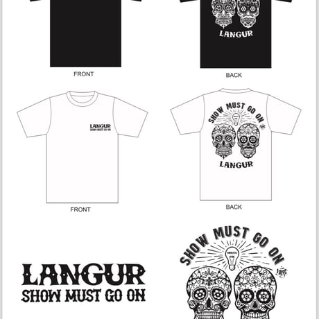 "SHOW MUST GO ON" SKULL SHORT SLEEVE