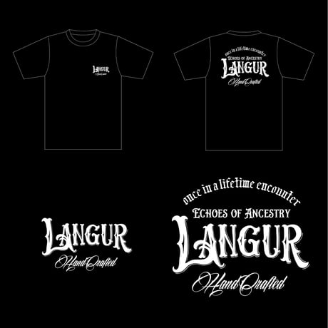 LANGUR LOGO SHORT SLEEVE BLACK