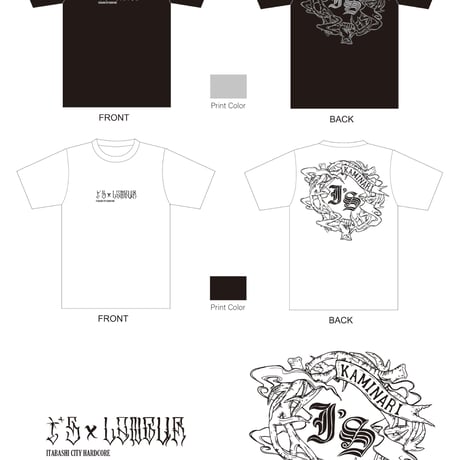 i's×LANGUR "KAMINARI" SHORT SLEEVE