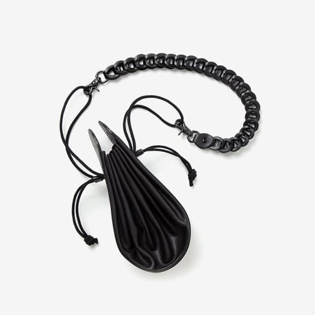 leather "PEACE" chain / Short
