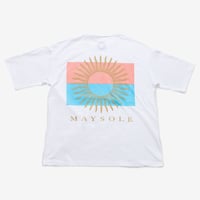 MAYSOLE ロゴ B/P ポケット付き Tシャツ PINK / BLUE