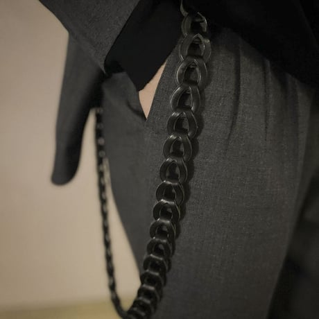 leather "PEACE" chain / Short