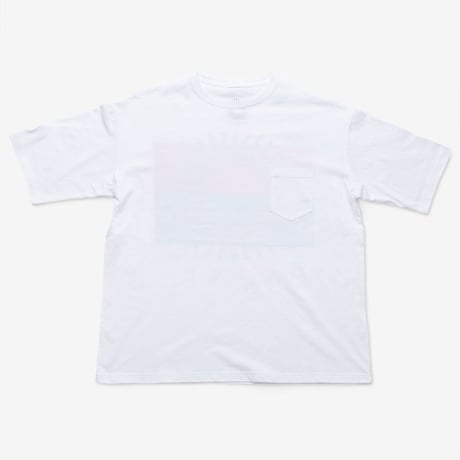 MAYSOLE ロゴ B/P ポケット付き Tシャツ PURPLE / TURQUOISE